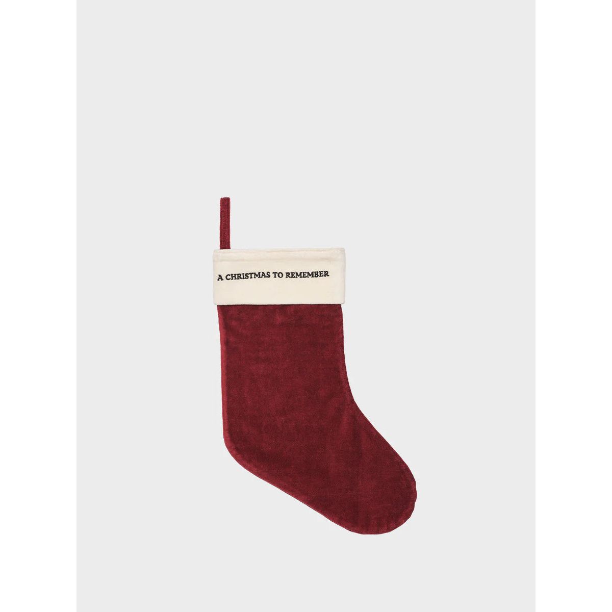 Christmas Stocking - Velvet - Maroon