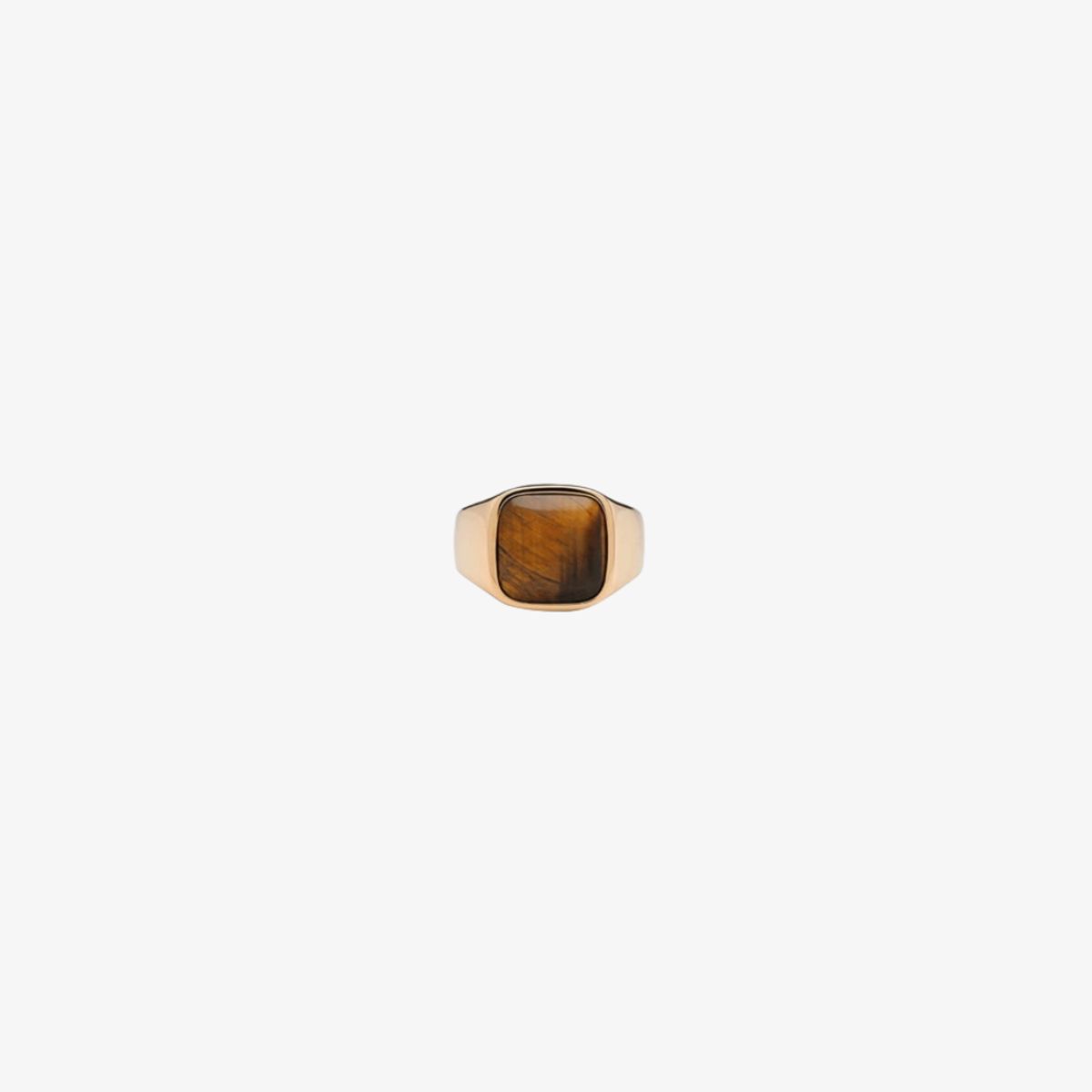 IX CUSHION SIGNET RING TIGER EYE