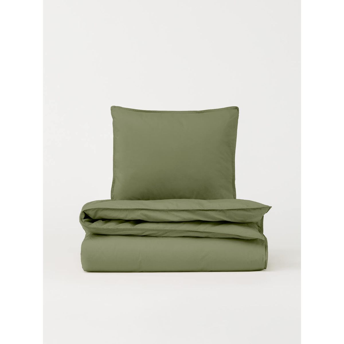 Percale Duvet Cover - Olive