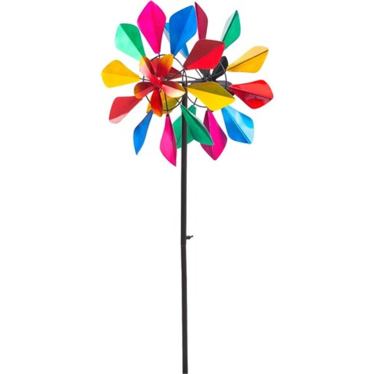 HQ Metal Wind Spinner: Multi-colored Flower Duett