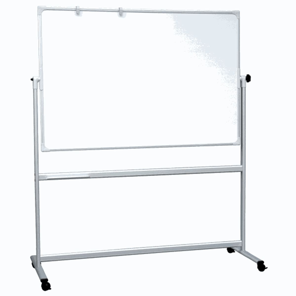 Dobbeltsidet mobil whiteboard tavle 180 x 120 cm.