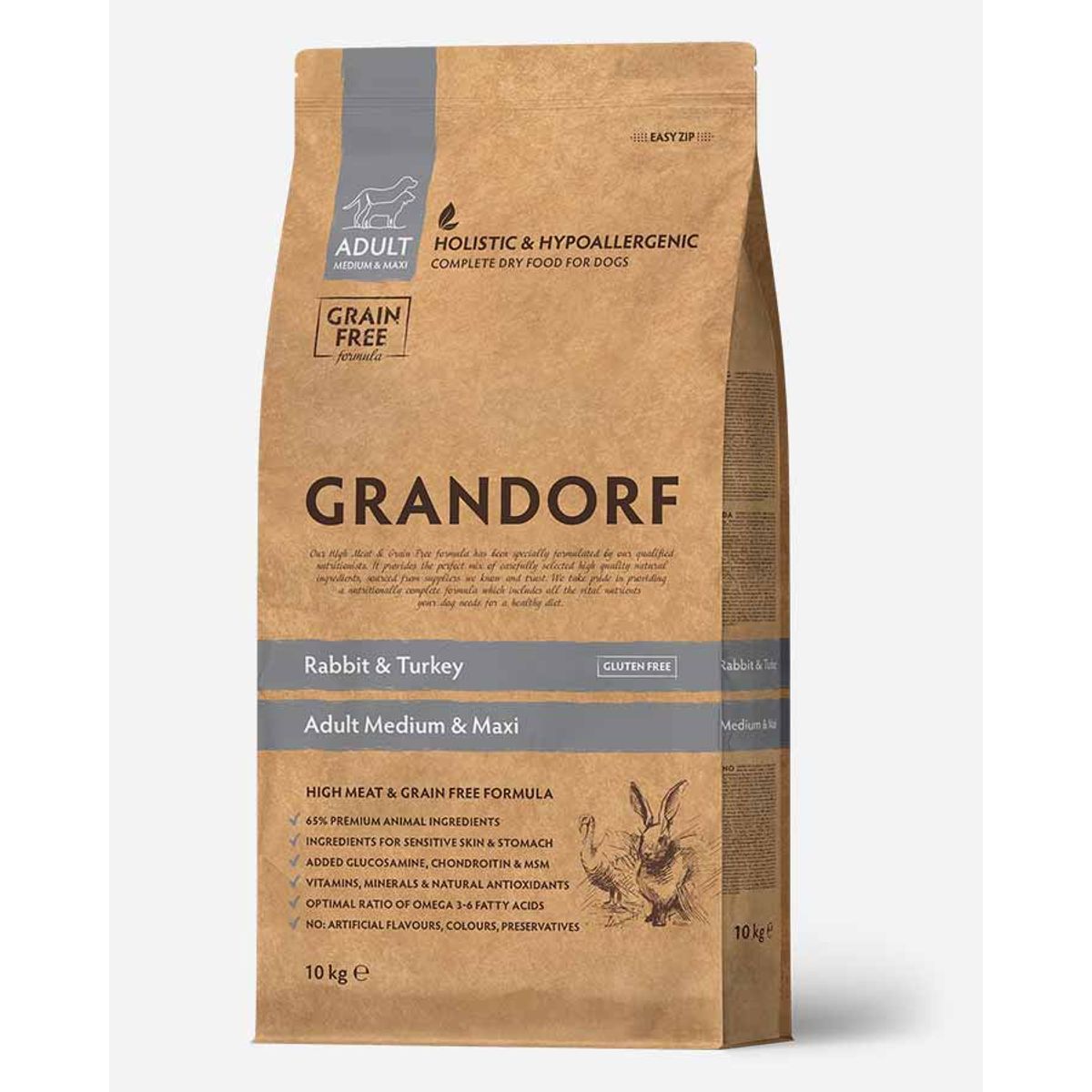 Grandorf Adult - Kanin, Kalkun og Kornfri - 10kg