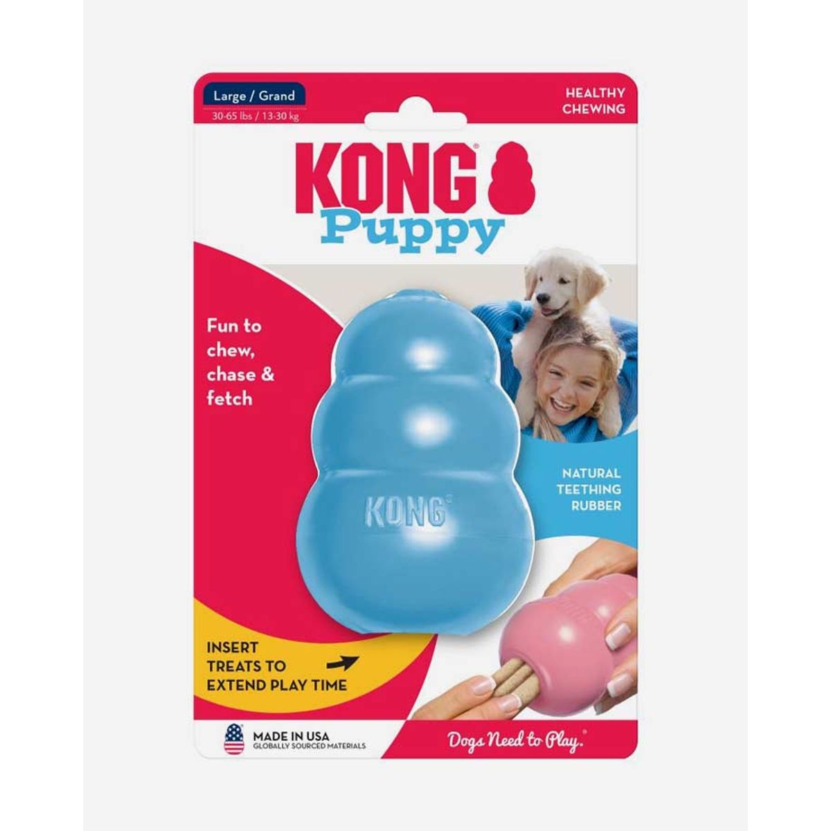 KONG Puppy - Legetøj - 2 farver, Large