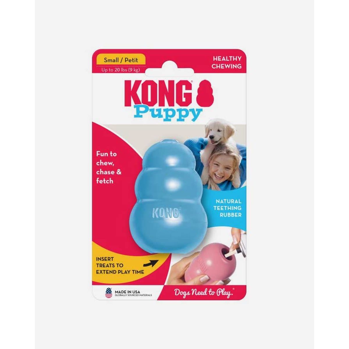 KONG Puppy - Legetøj - 2 farver, Medium