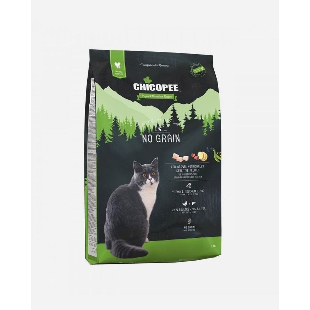 Chicopee Holistic Nature Line Cat No Grain - 8 kg - kornfrit