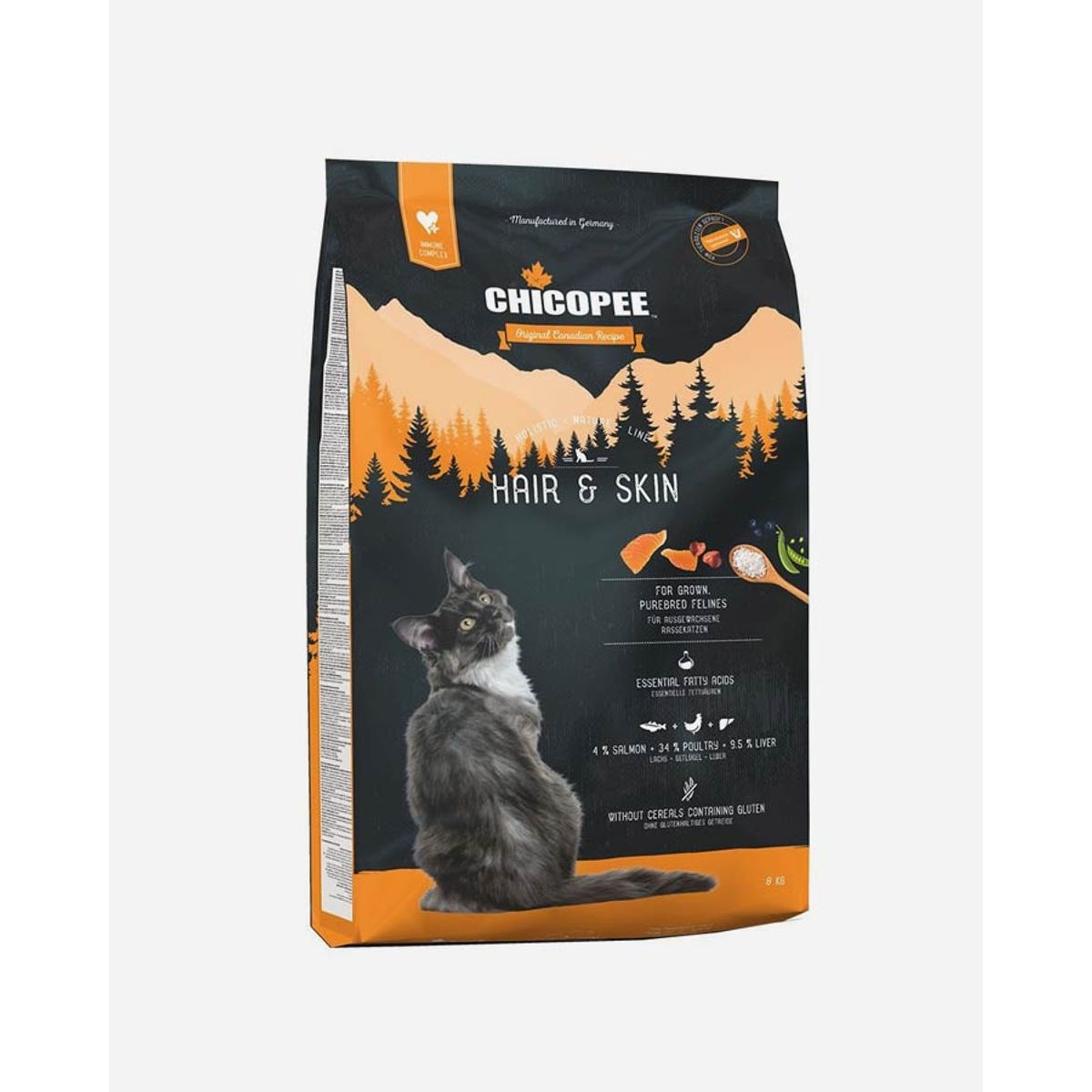 Chicopee Holistic Nature Line Cat Hair & Skin - 8 kg - kornfrit