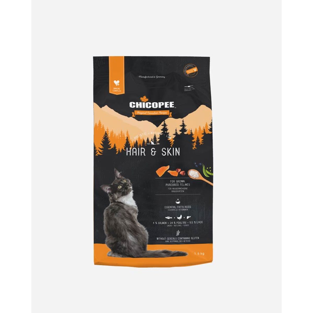 Chicopee Holistic Nature Line Cat Hair & Skin - 1.5 kg - kornfrit