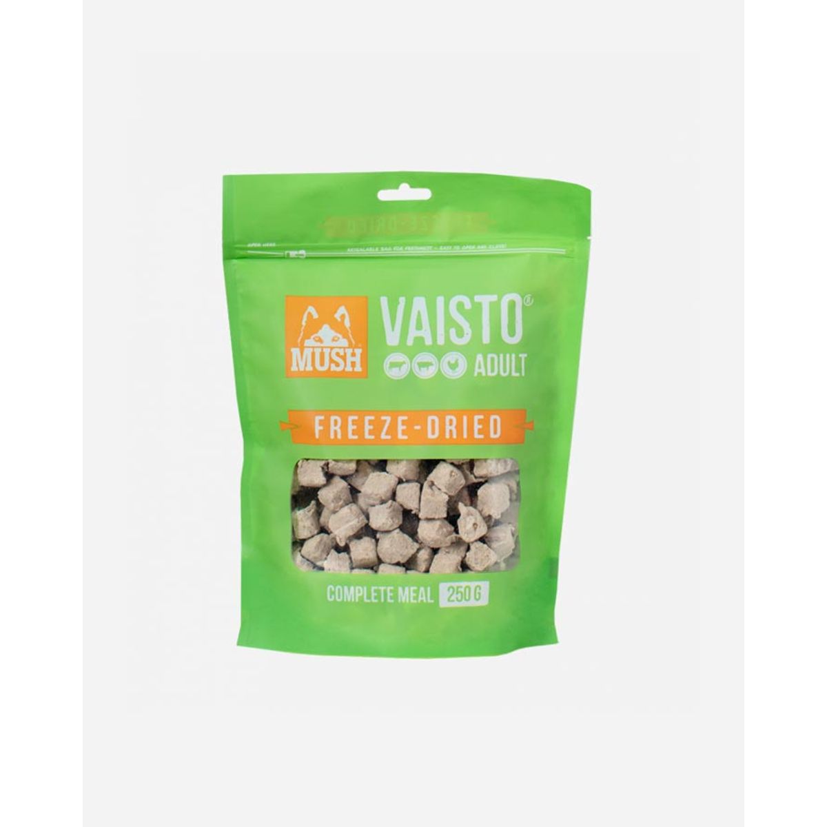 MUSH Vaisto - Frysetørret Hundefoder med Okse, Gris Kylling og Grønsager - 250g