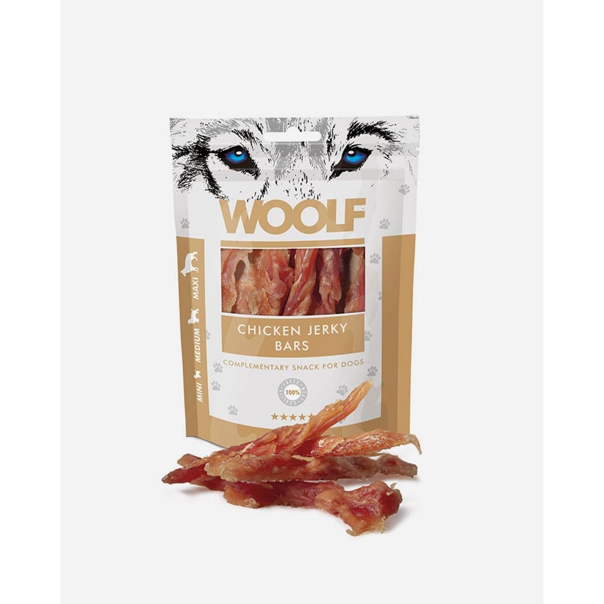 Woolf Chicken Jerky Bars - Kylling