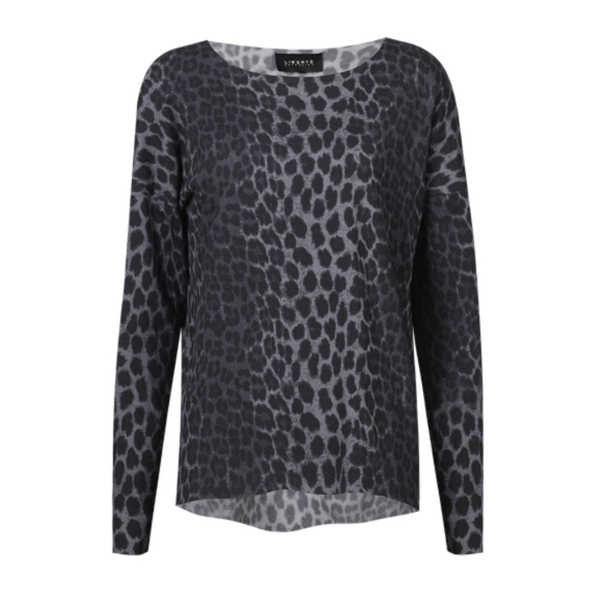 Liberté dame top ALMA FLEECE 9354 - DARK GREY LEO