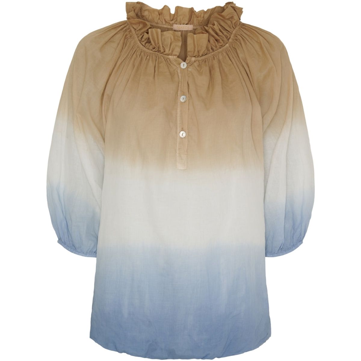 Marta Du Chateau dame bluse MdcBrynhildur - Camello/Blue