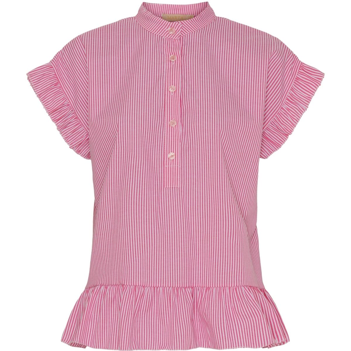 Marta Du Chateau dame bluse Mdclia - Fuxia Stripe