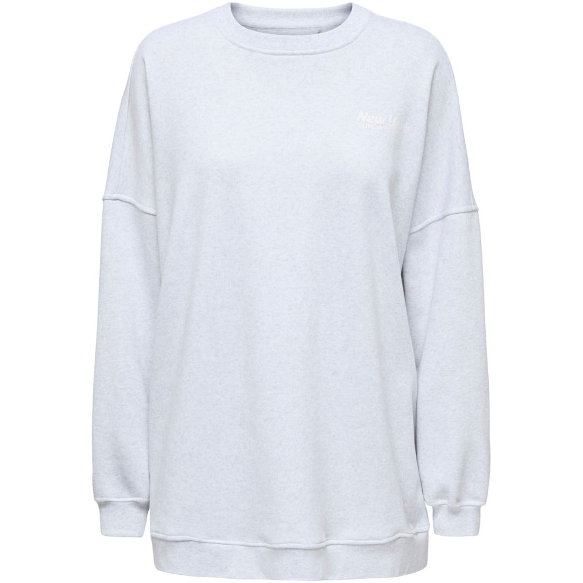 ONLY dame sweatshirt ONLDAZE - Light Grey Melange New york