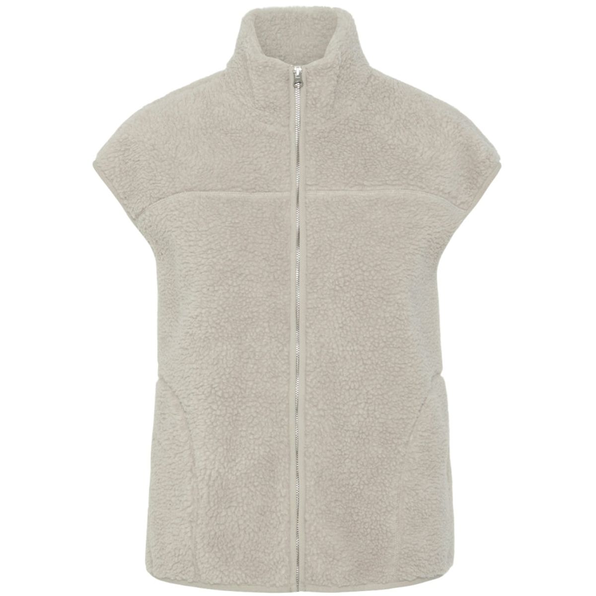 PIECES dame vest PCSADIA - Silver Gray