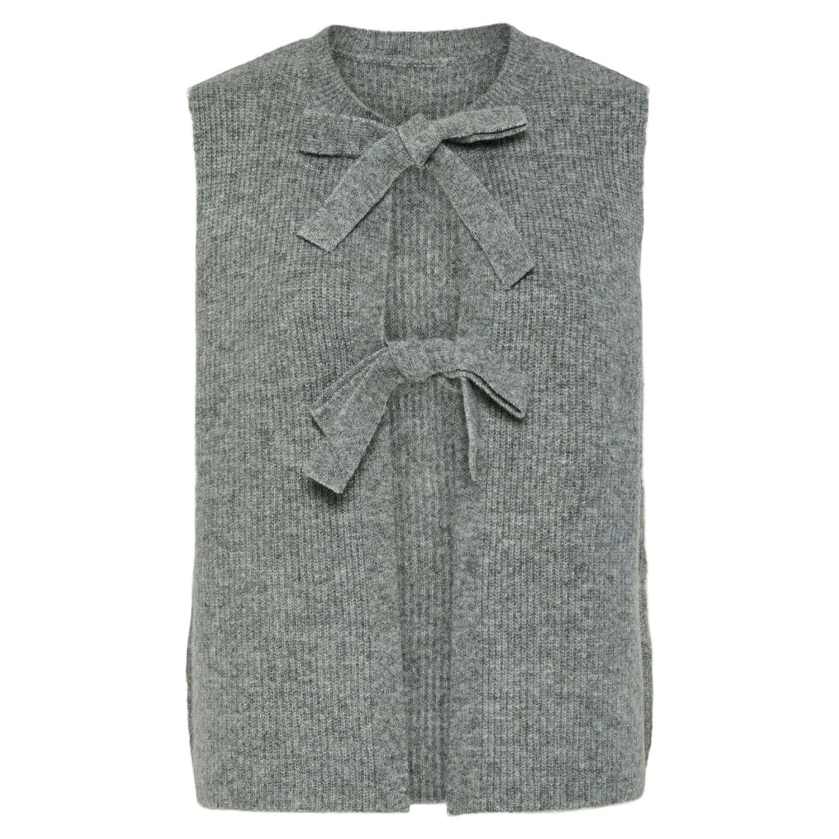 PIECES dame vest PCSILLY - Medium grey melange