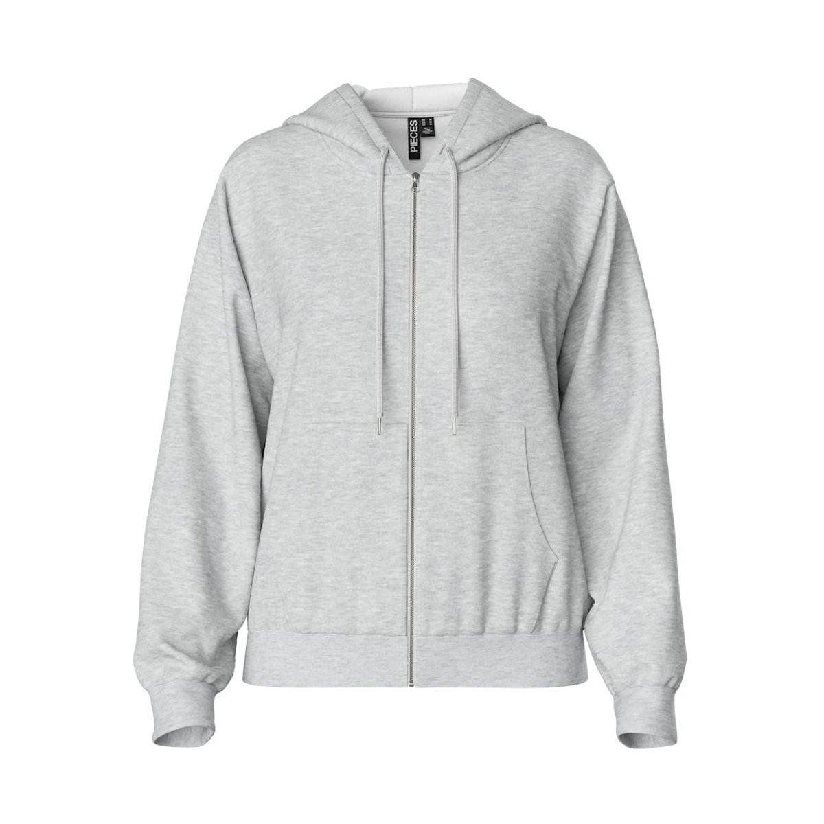 PIECES dame hoodie PCCHILLI - Light Grey Melange