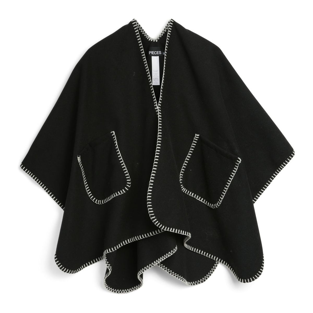 PIECES dame poncho PCNADJA - Black