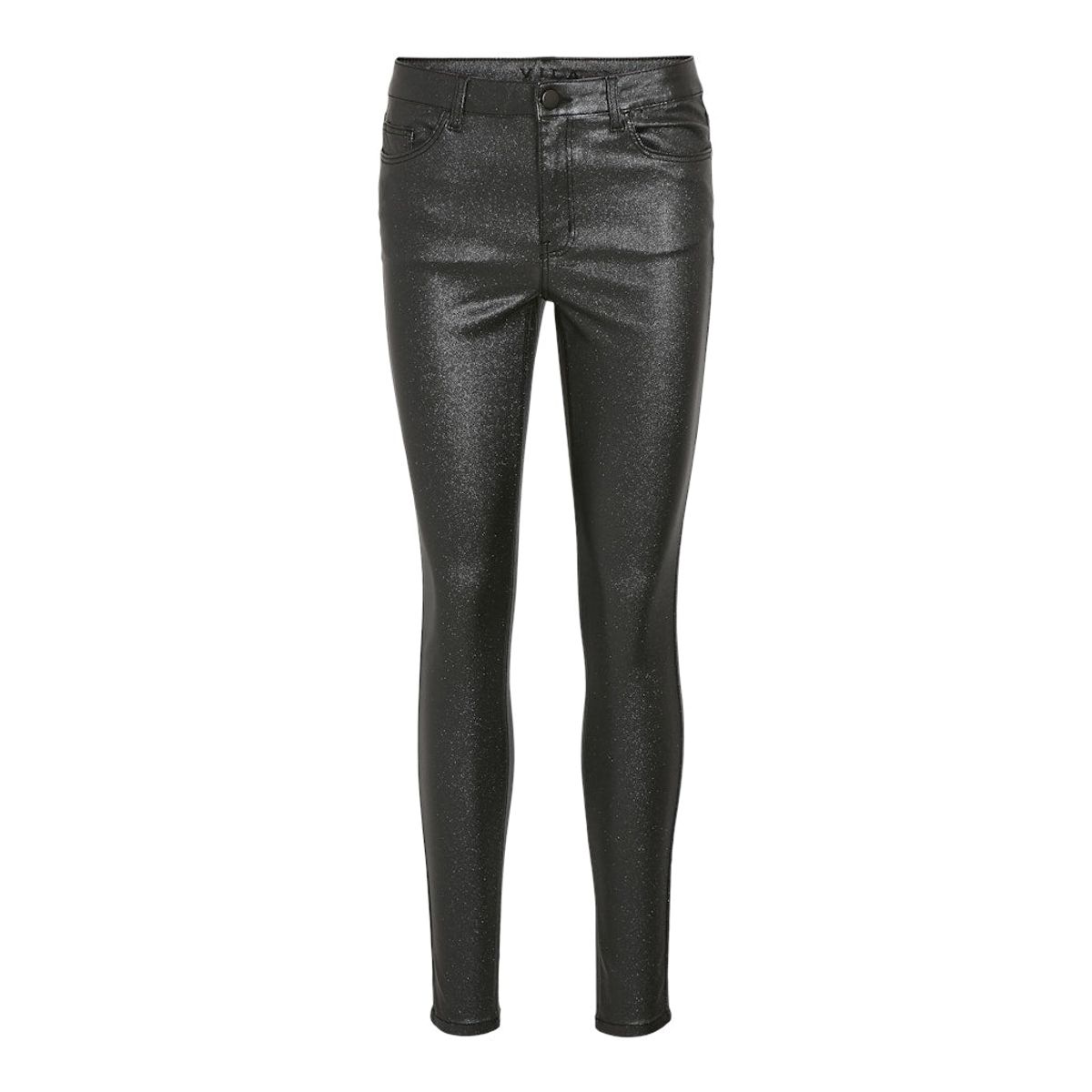 VILA dame jeans VISARAH - Black Denim COATED GLITTER