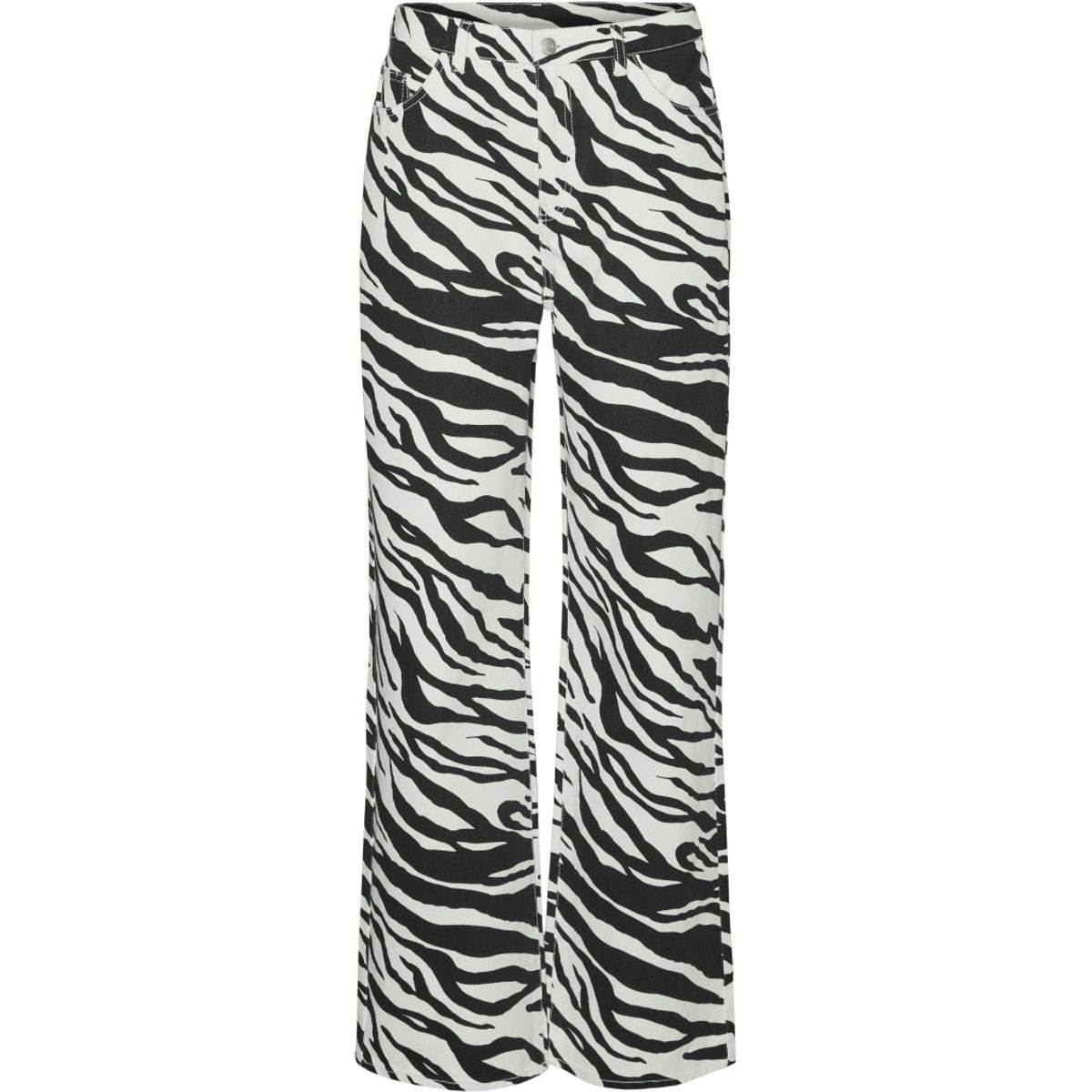 Vero Moda dame jeans VMTESSA - Bright White BLACK Z EBRA