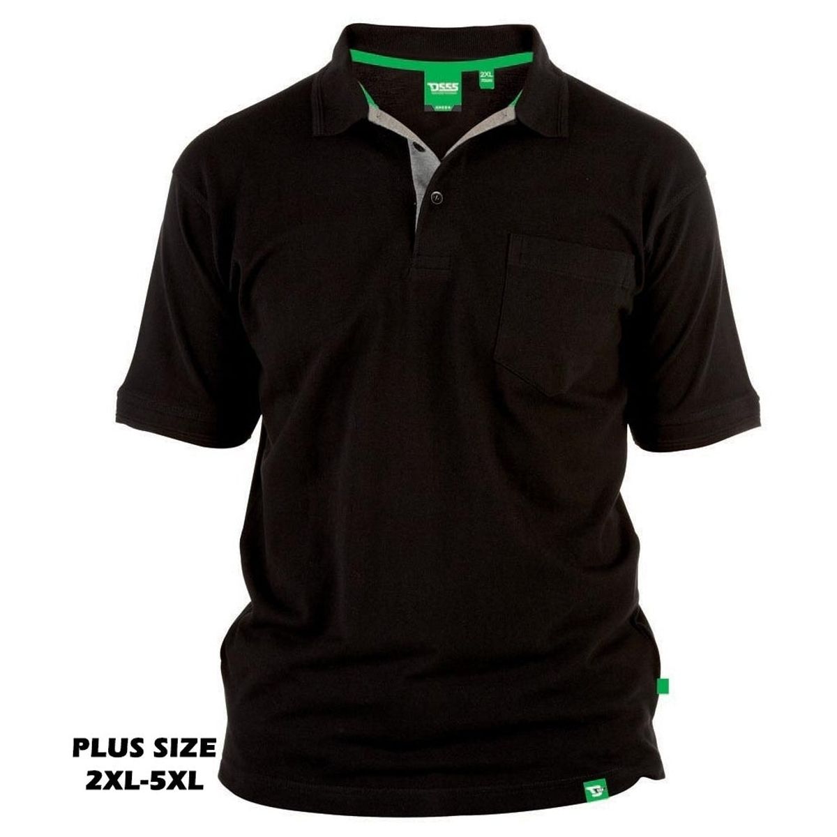 DUKE D555 POLO Herre Grant Plus - Black