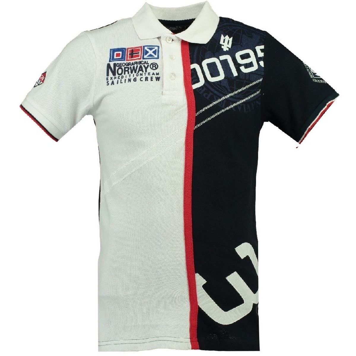 GEOGRAPHICAL NORWAY POLO Herre KAPCODE - White/Navy