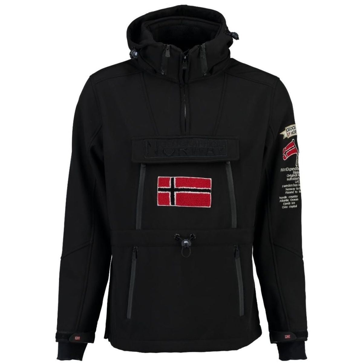 Geographical Norway Herre Anorak Softshell Jakke Tuilding - Black