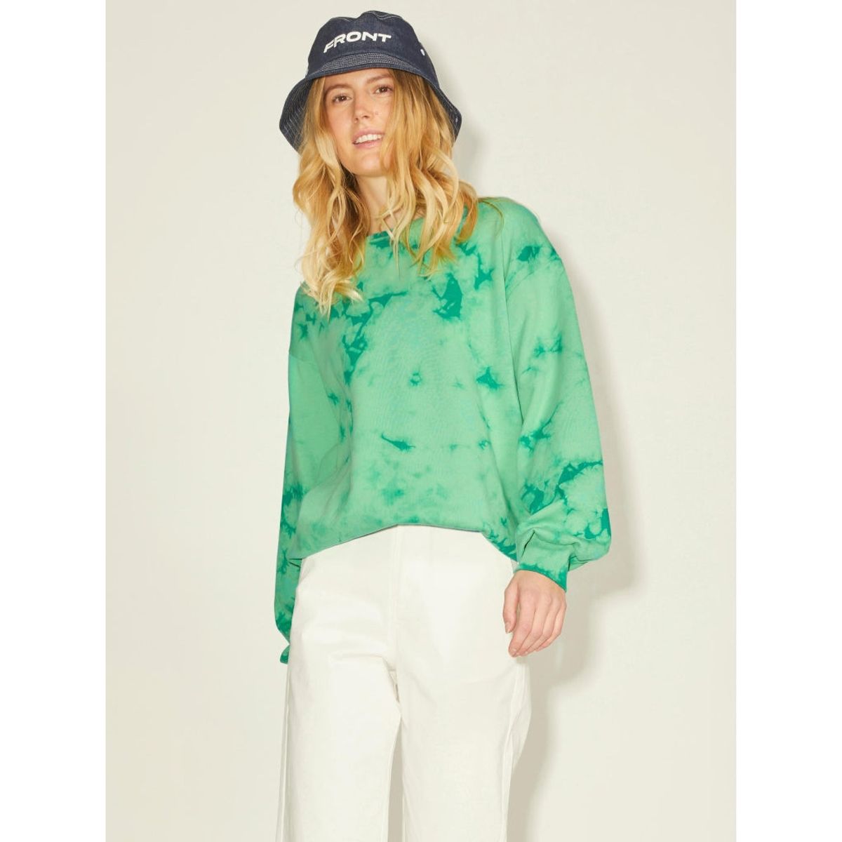 JJXX dame sweatshirt JXTAYLOR - Absinthe Green Tie Dye Jolly Green