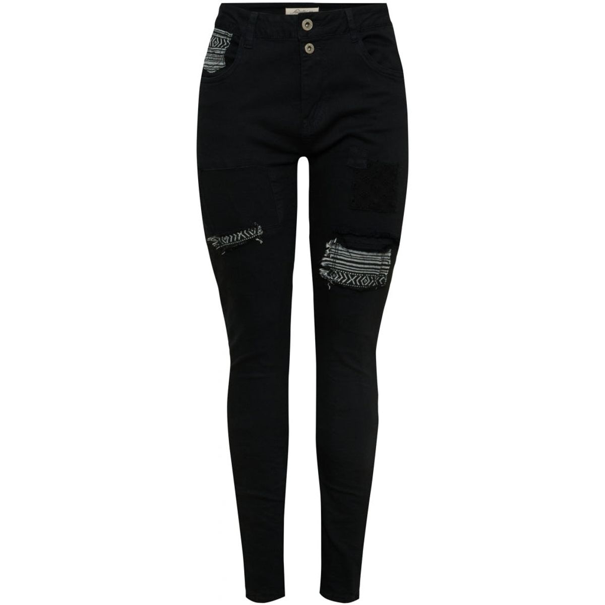 Jewelly dame jeans JW7048-1 - Black