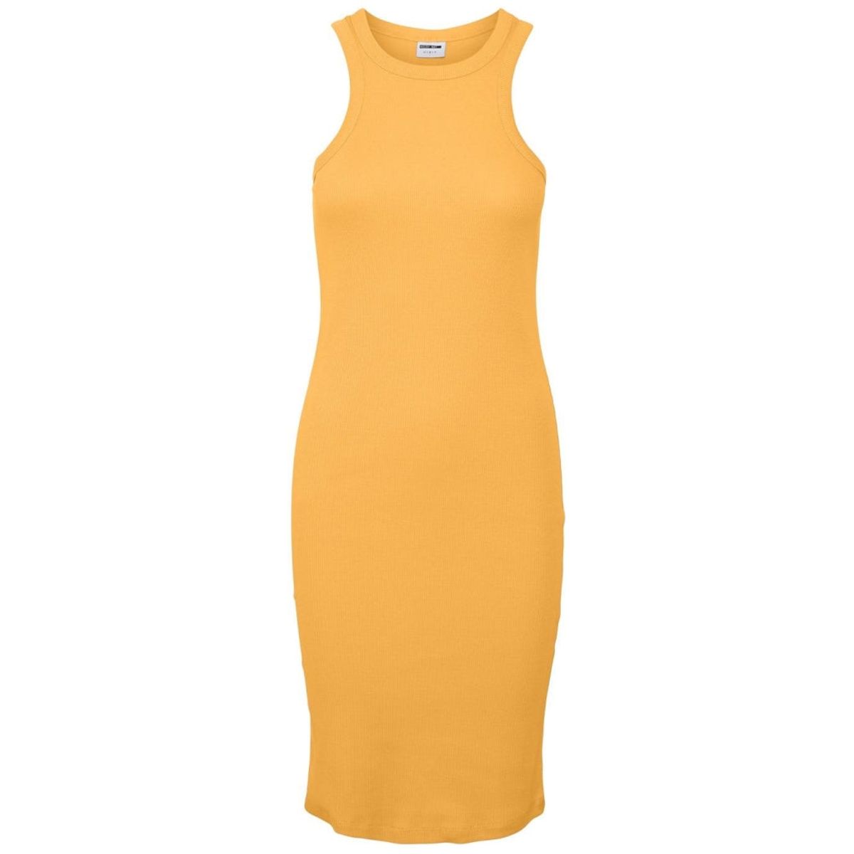 NMMAYA S/L HALTER NECK DRESS - Amber Yellow