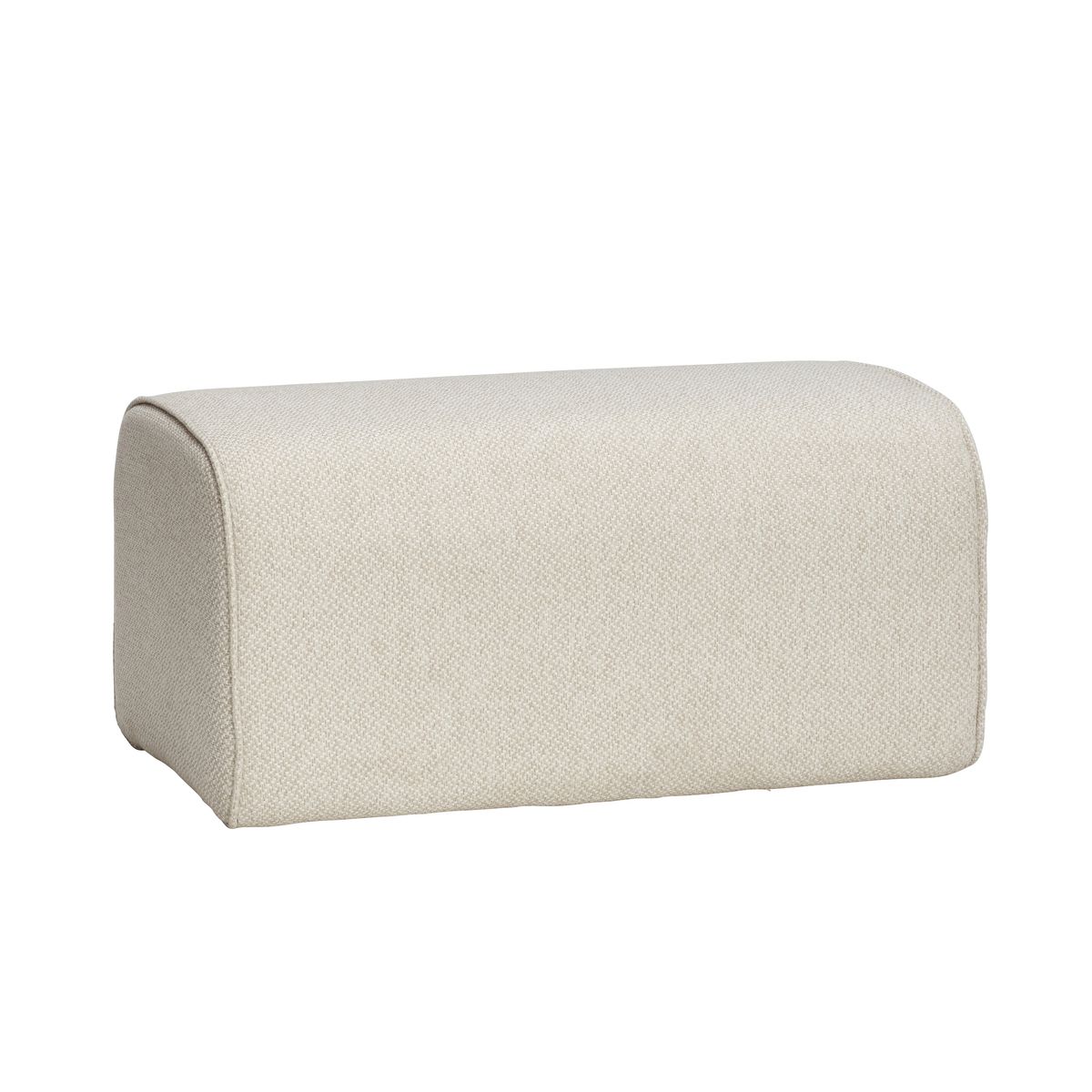 Mellow Puf Sand - 50x81xh40cm - 50x81xh40cm / Beige / Birketræ,Krydsfiner,Polyester (100%)