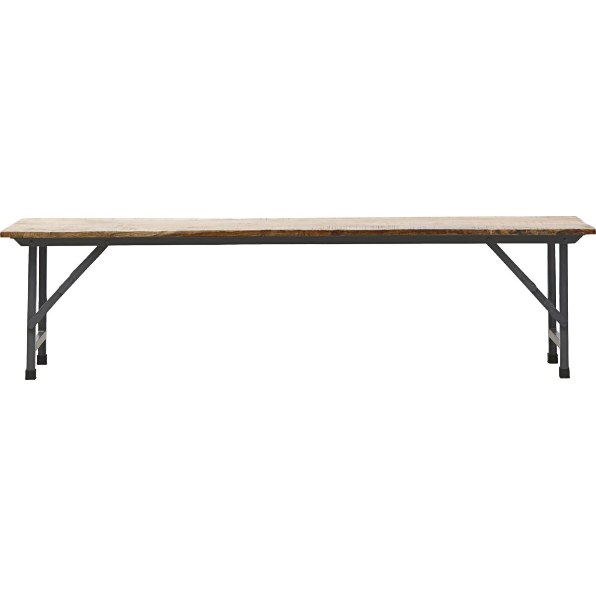 Bænk, HDParty, Natur - Nature / Table top: Mango Wood , Frame: Iron / l: 180 cm, w: 36 cm, h: 45 cm