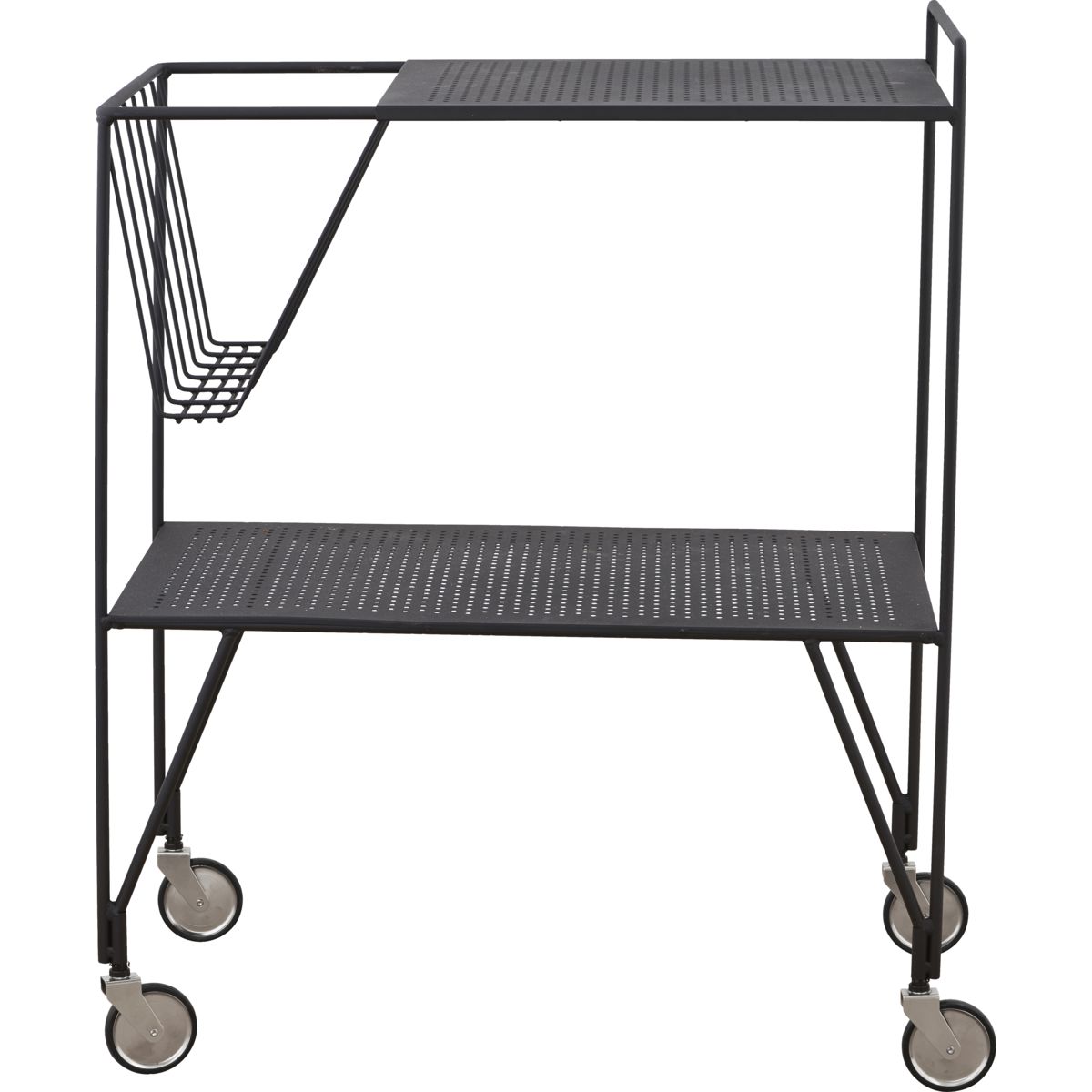 Trolley, HDUse, Black - Black / Steel / l: 65 cm, w: 40 cm, h: 81 cm