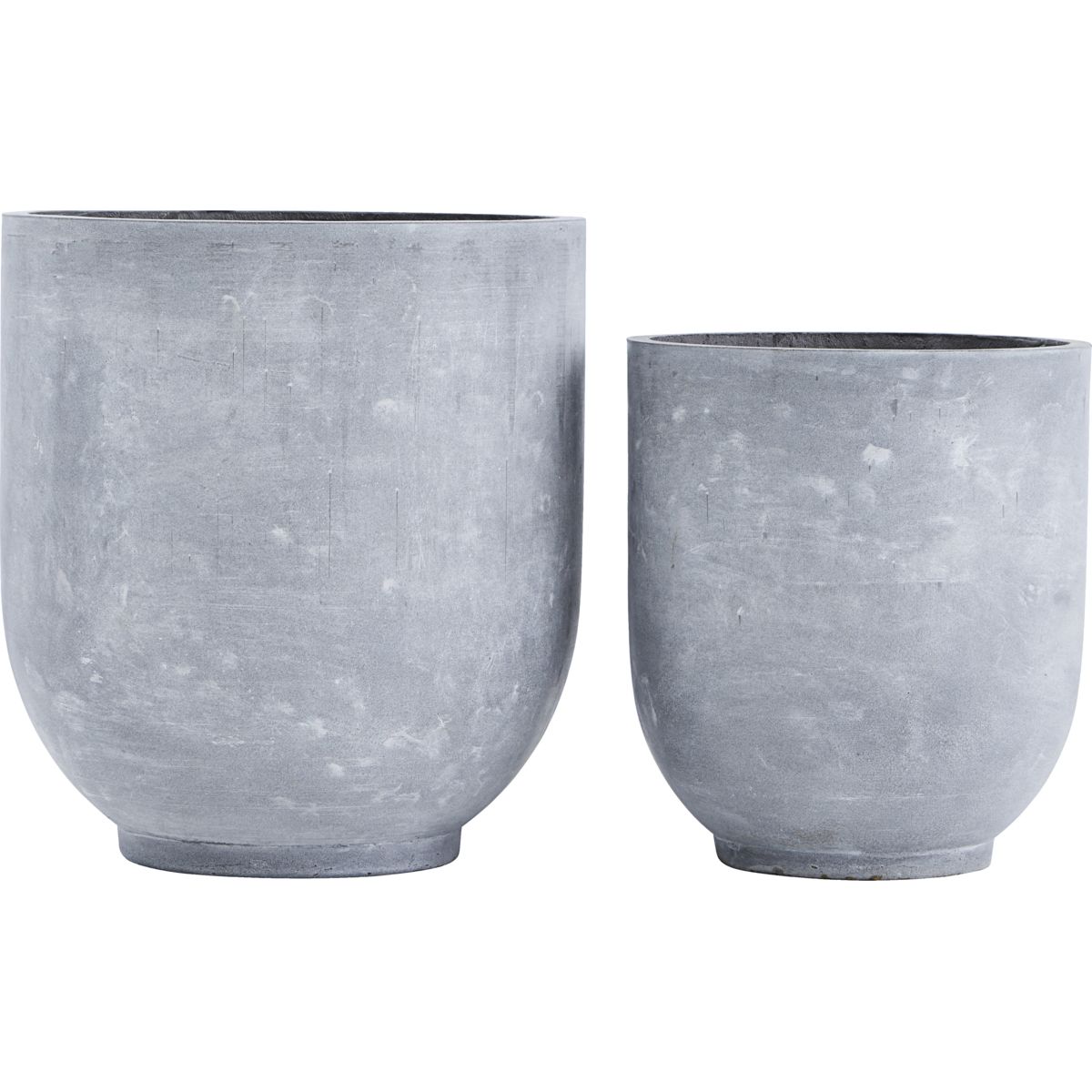 Urtepotte, HDGard, Grå - Grey / Fiber cement / S:, h: 45 cm, dia: 40 cm, L:, h: 55 cm, dia: 50 cm