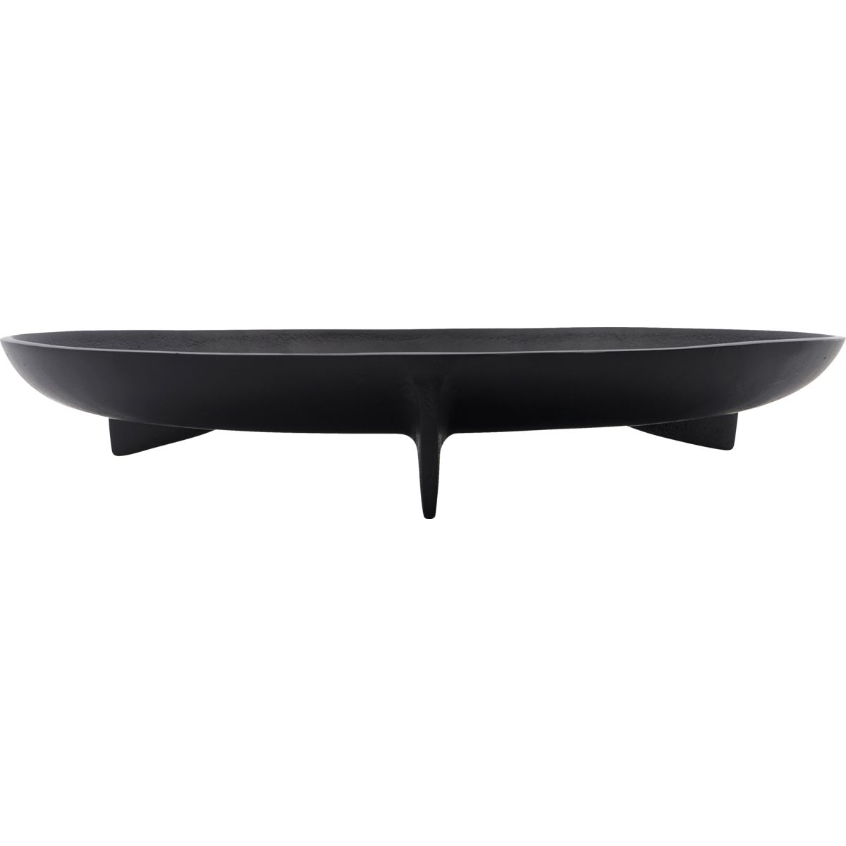 Tray, HDCast, Black - Black / Aluminium / h: 6 cm, dia: 38 cm