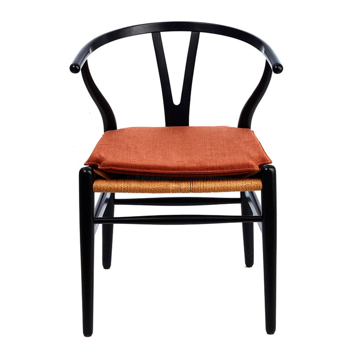 Hynde til Hans J. Wegner Y-stol CH24 i - brick stof polstring