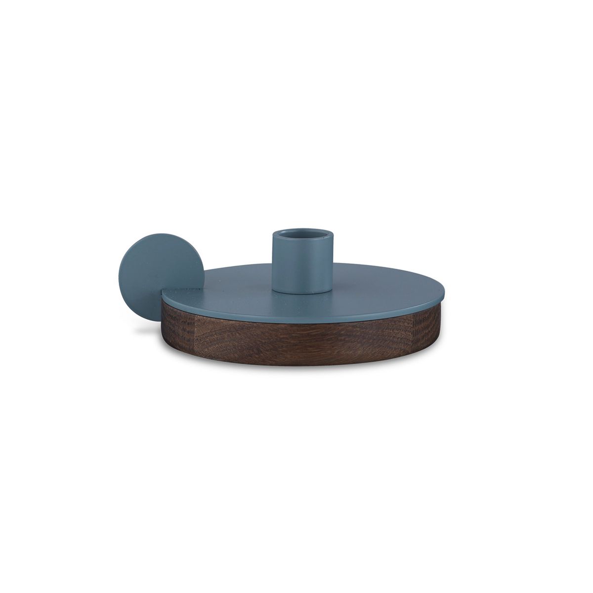 Camino - Ines 1F Candle Holder - Ø13xh5 cm - Smoked Oak/Petroleum