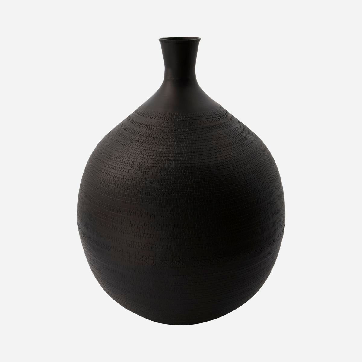 Vase, HDReena, Brun - Brown / Aluminium / h: 38 cm, dia: 30 cm