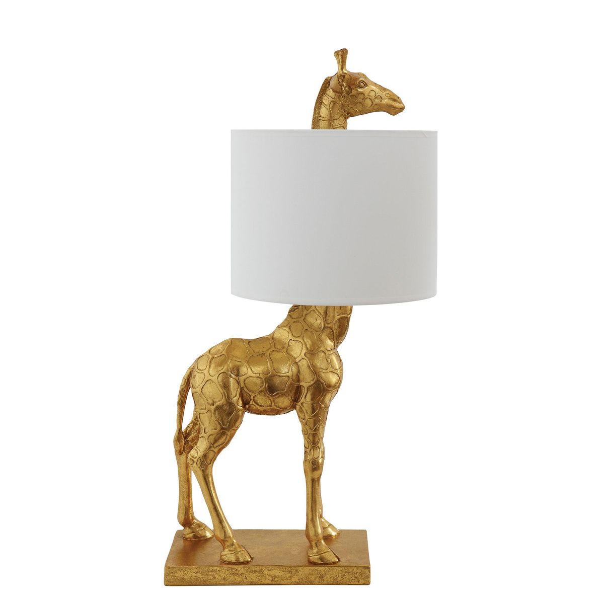 Silas Bordlampe, Guld, Polyresin - D28xL35xH70 cm - D28xL35xH70 cm / Gold