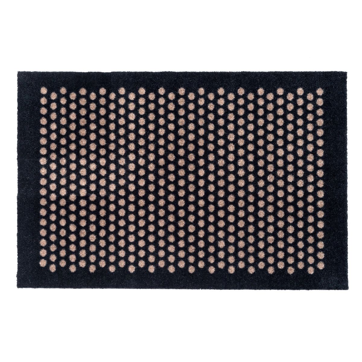 GULVMÅTTE 60 x 90 CM - DOTS/BLACK SAND - Sort/Sand / 90x60x0,7