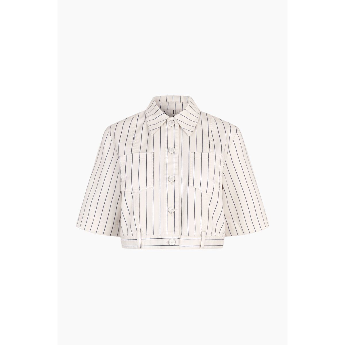 Masja Shirt - White Sand Pinstripe - Baum und Pferdgarten - Hvid S