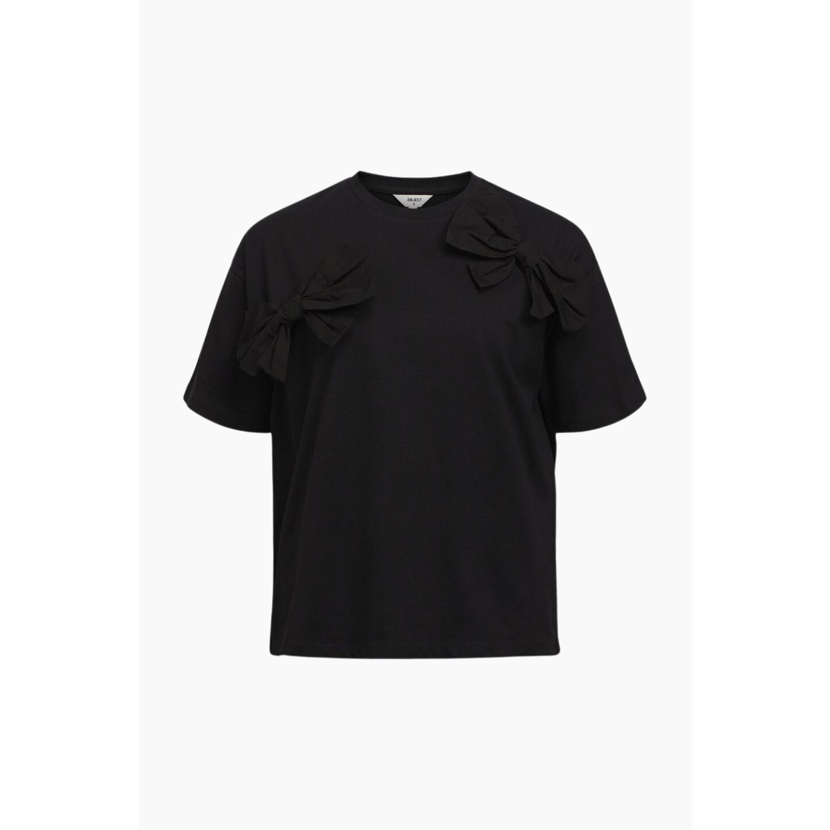 Objklara SS OW Bow Tee - Black - Object - Sort L