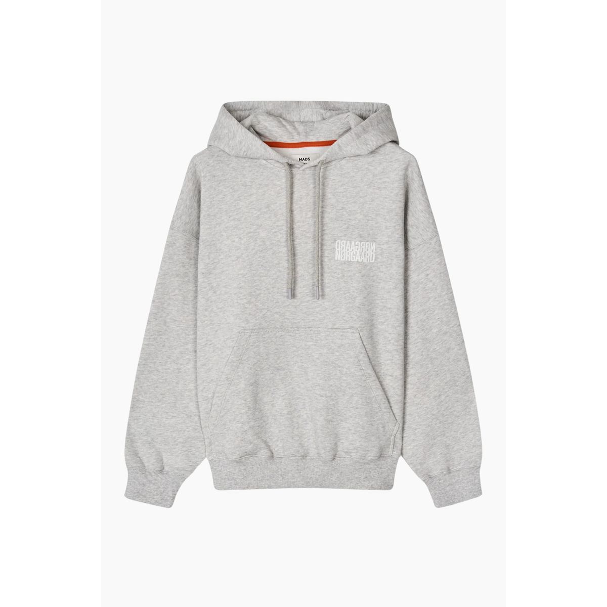 Organic Sweat Atlas Hoodie - Snow White Melange - Mads Nørgaard - Grå XS