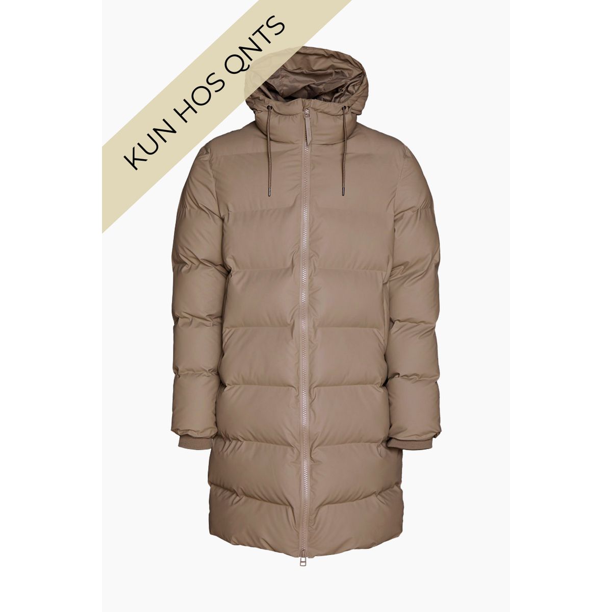 Alta Long Puffer Jacket - Taupe - Rains - Beige XL