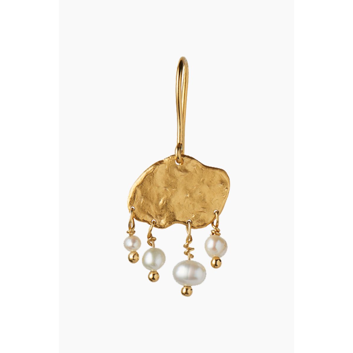 Big Gold Splash Earring - Elegant Pearls - Stine A - Guld One Size