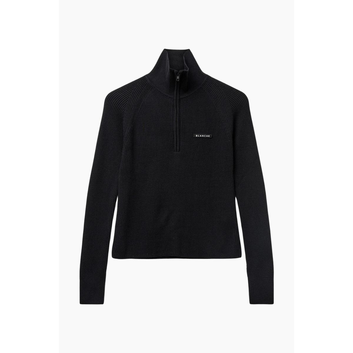 Carrick-BL Zip Jumper - Black - Blanche - Sort S