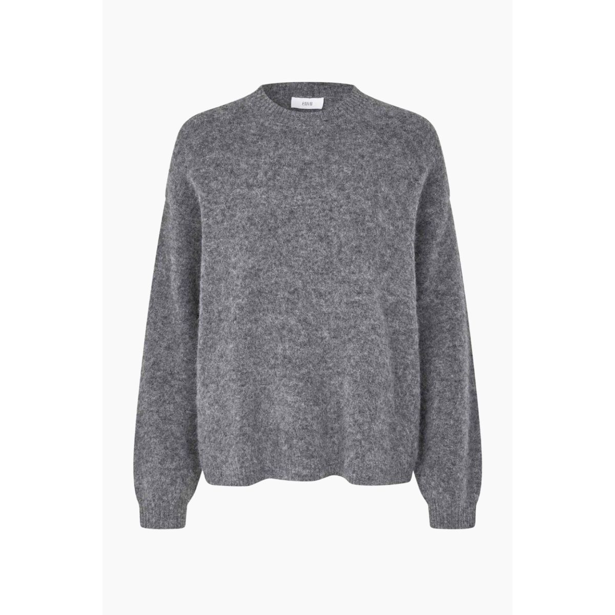 Enada LS Knit - Dark Grey Melange - Envii - Grå M