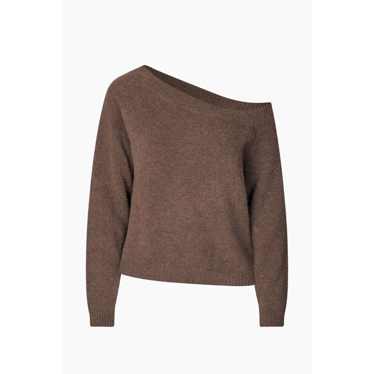 Enada O-S LS Knit - Chocolate Mel - Envii - Brun L