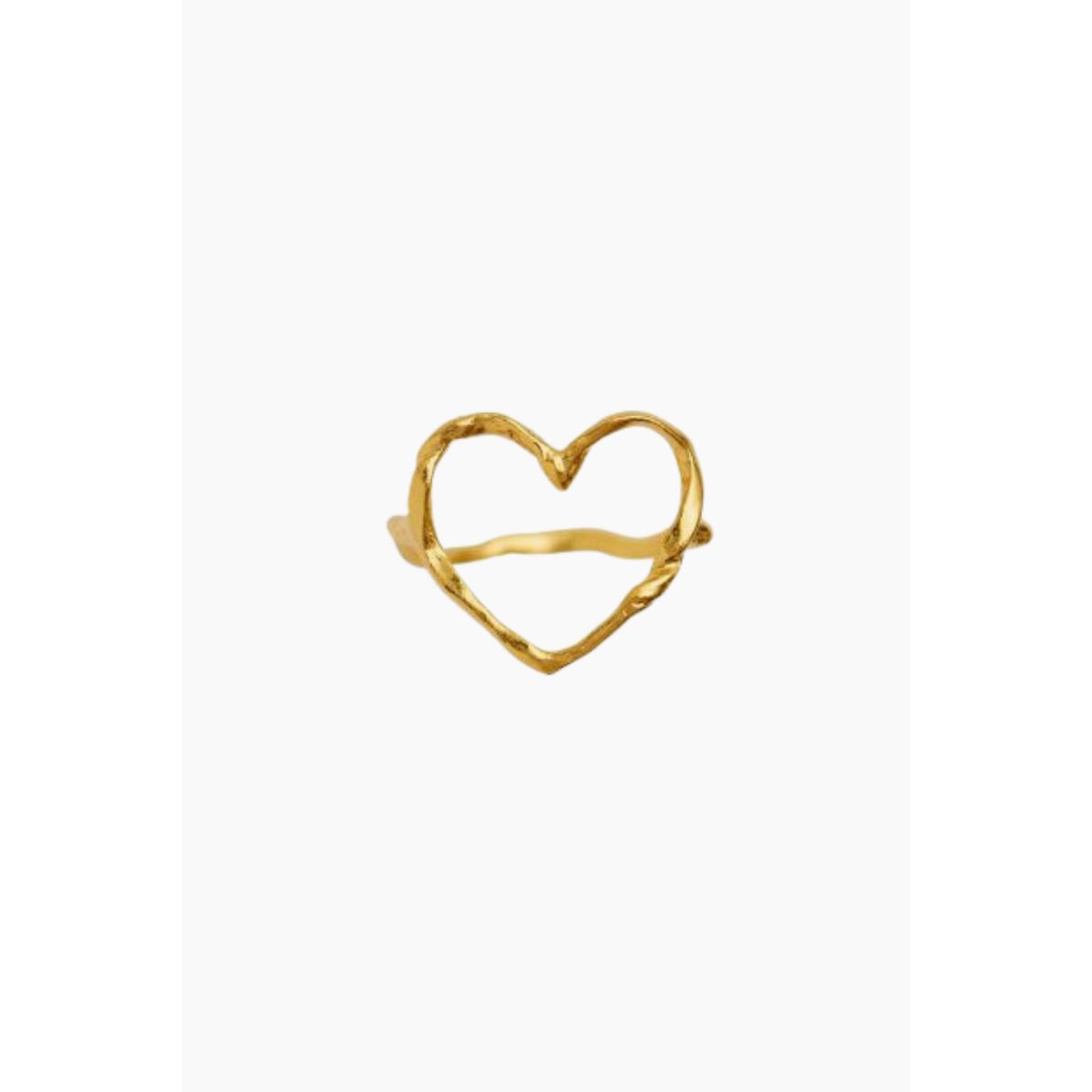 Funky Heart Ring - Gold - Stine A - Guld 54