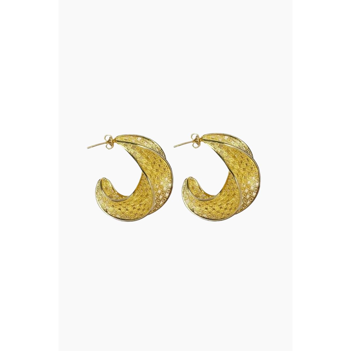 Filigran Afrika Grande Studs - Goldplated - Pico - Guld One Size