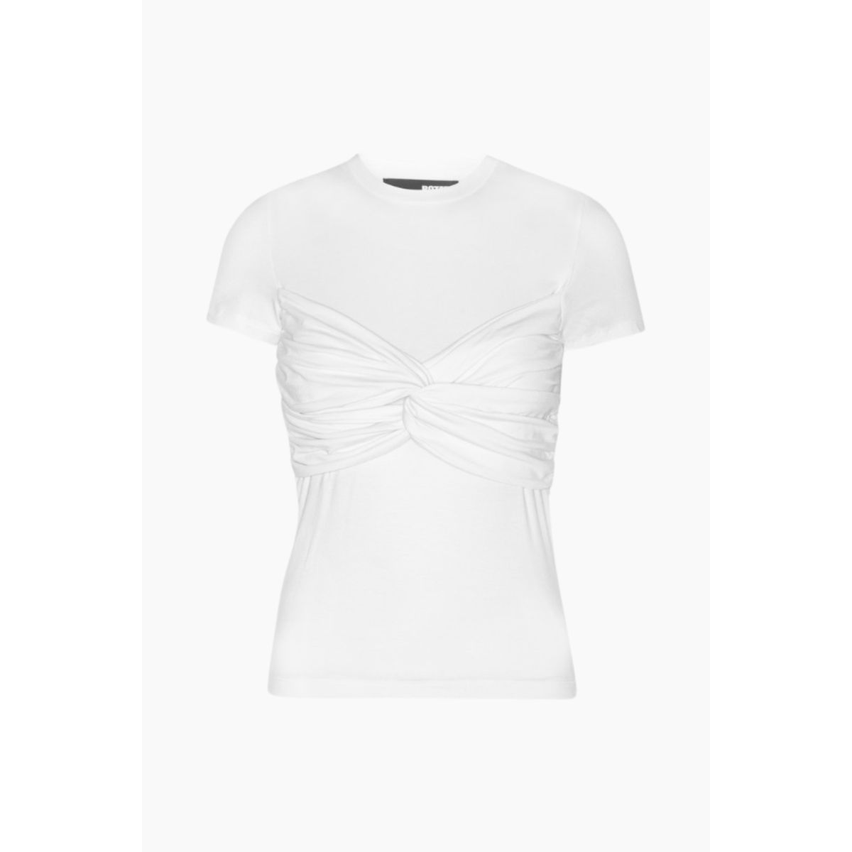 Fitted Twisted T-Shirt - Bright White - ROTATE - Hvid S